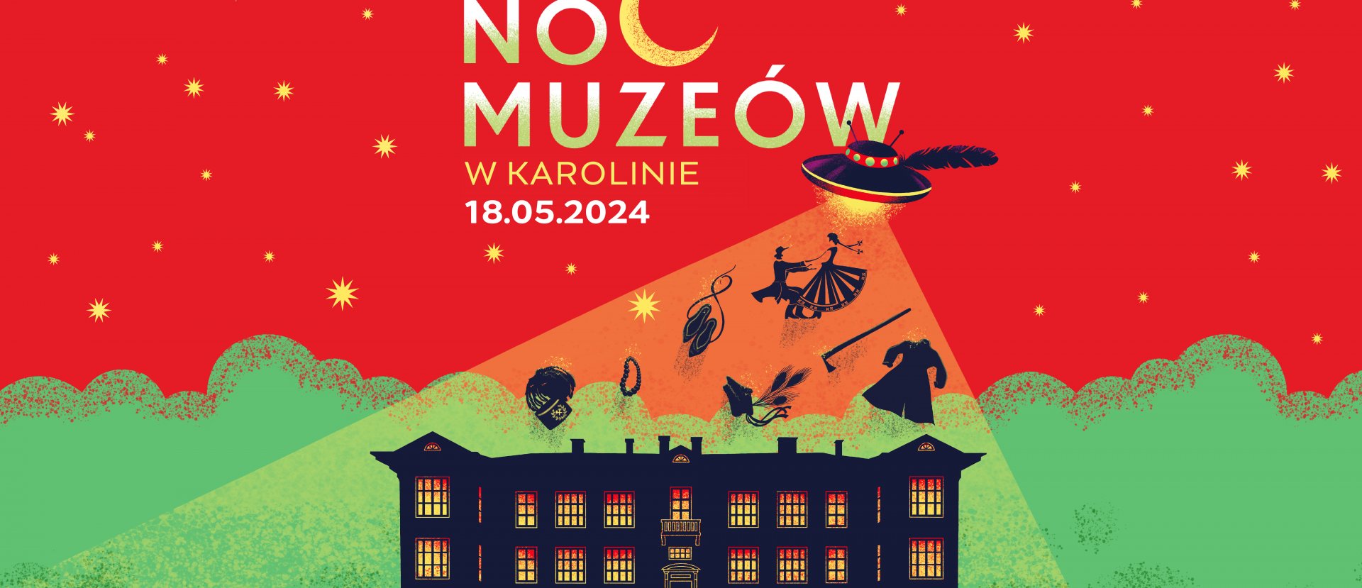 Poster advertising the Night of the Museums 2024 in Karolin