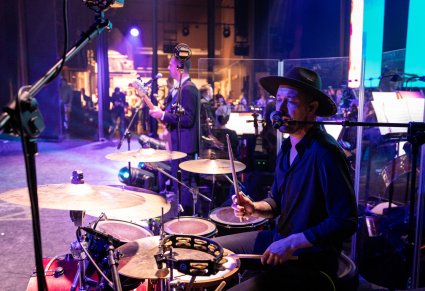 Perkusista zespołu Pectus w trakcie koncertu