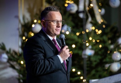 Wypowiedź reprezentacji miasta na koncercie kolęd i pastorałek