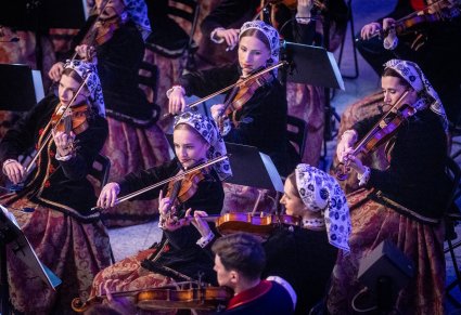 Skrzypaczki podczas występu