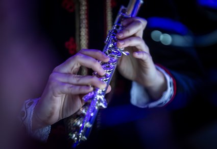 Zbliżenie na klarnet podczas koncertu