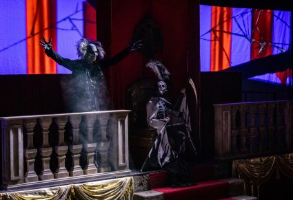 Postać Śmierci i Szatana we wspólnej scenie